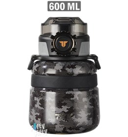 Resim Tkk 600 Ml Çelik Su Matarası Çift Kullanım Pipetli/rahat İçim 12 Saat Sıcak/24 Saat Soğuk Termos -2029-600ml Siyah 