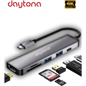 Resim CH-13C Macbook Uyumlu Type-C To 2* USB 3.0 Sd Tf 4K Hd 1080P HDMI Pd Kart Okuyucu Çevirici Hub Adaptör 