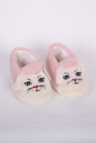 Resim Live Success Çocuk Kaydırmaz Taban Panduf Pamuk Astarlı, Kedi Figürlü Çok Amaçlı Okul Kreş Patiği Ev Patiği 