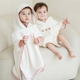 Resim 1 Sevimli Desenli Çocuk Havlusu, Tüm Mevsimler İçin Uygun, Plaj ve Banyo için Gerekli, 0-3 Yaş Arası Çocuklar İçin Uygundur 