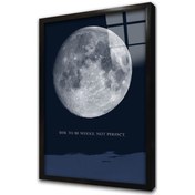 Resim Uzay Ve Ay Çerçeveli Cam Tablo-173104 