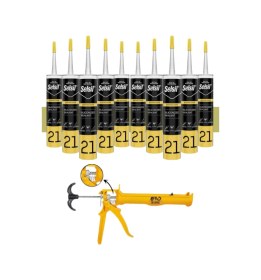 Resim Selsil Silikonize Mastik 500 Gr Bronz 10 Adet ,alüminyum Tabanca Bronz 