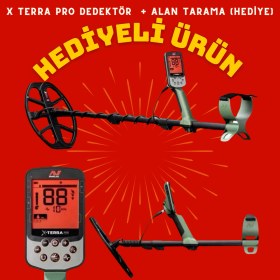 Resim Minelab x Terra Pro Dedektör + Zemin Tarama Dedektörü Hediye 