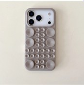Resim Meridiangoods Gri iPhone Uyumlu 17 Air Kılıf Emniyetli Yapışkan Tutuculu Vintage Rujluk 
