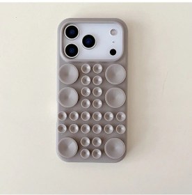 Resim Meridiangoods Gri iPhone Uyumlu 17 Air Kılıf Emniyetli Yapışkan Tutuculu Vintage Rujluk 