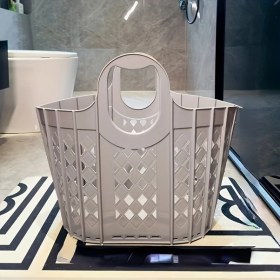 Resim Gateesat Gri Büyük Katlanır Çamaşır Sepeti: Taşınabilir Çok Amaçlı Organizer 