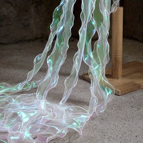 Resim 1Rulo/10 Yards 6cm Genişlikte Denizkızı Su Dalga Rüller Simfoni Balık Kuyruğu İplik Saç Aksesuarları Aksesuarlar Bowknot Jöle Balığı Lamba Oyuncak Kek Ambalaj Bant Diy Lazer Gradyan Dantel Dekorasyon Aksesuarları 