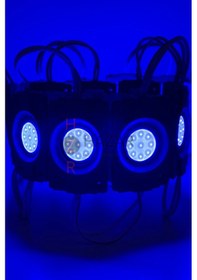 Resim 12 Volt 2.4 Watt Tekli Su Geçirmez Modül Led Mavi (10 Adet) 