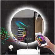 Resim GLOBAL LED MIRROR 75 Cm Bluetoothlu Dokunmatik Tuşlu Buğu Yapmayan Ledli Yuvarlak Banyo Aynası 