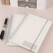 Resim Öz-Disciplin Takibi ile Minimalist Spiral Planlayıcı, Yarı-Şeffaf PP Kapak - Öğretmenler ve Günlük Ofis Kullanımı için İdeal 