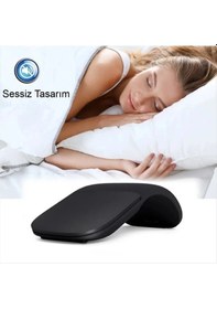 Resim Katlanabilir Ark Dokunmatik Kablosuz Mouse Ultra İnce, Sessiz, 2.4g Usb Alıcılı, Pc/laptop Uyumlu - 