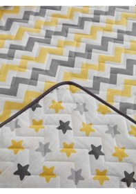 Resim Suvay Kapitoneli Tek Kişilik Yatak Örtüsü Çift Taraflı Renkli Genç Ve Çocuk Odası Kapitone Yatak Örtüsü Sarı 