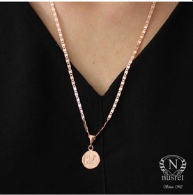 Resim 925 Ayar Rose Gümüş Iskender Madalyon Kolye 204409854 