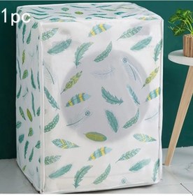 Resim Gaojunshop01 Yarı Şeffaf Çamaşır Makinesi Kılıfı Mavi Beyaz 1 Adet Güneş Koruma Ve Pratik 