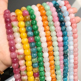 Resim 9.5X8Mm Silindir Şekilli Doğal Taş Apatit Akvamarin Kuvars Arası Boncuklar ve Boncuk Karışımları Takı Yapımı DIY Malzemeleri Bileklik Aksesuarları 