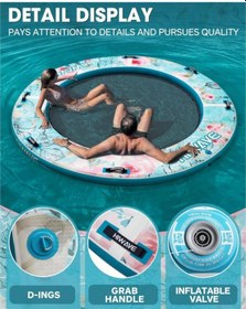 Resim Aqua Lounge Şişme Deniz Hamağı Yüzen Platform, Havuz & Deniz İçin Konforlu Su Hamak Çok Renkli 