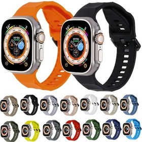 Resim Sones iOS Uyumlu Watch Ultra 49mm Dalgalanma Silikon Spor Saat Kordonu 