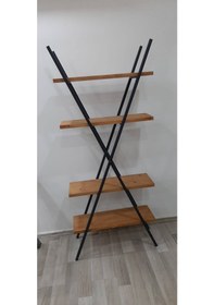 Resim Umutpark Umutpark Umuthomedesing Metal Masif Ahşap Kitaplık. 