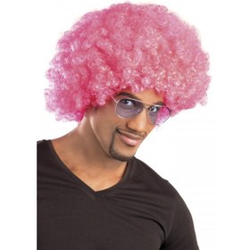 Resim Nessiworld Pembe Renk Kıvırcık Afro Bonus Peruk 
