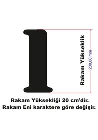 Resim Stencil Rakam Boyama Şablonu X040-sayı Rakam Yüksekliği 20 Cm 