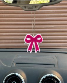 Resim 3dbaydesign Kurdele Dikiz Ayna Süsü (Beyaz Pembe) 