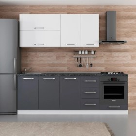 Resim Minar 235 Cm Mutfak Dolabı Beyaz Antrasit 235-A6 