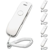 Resim KAREL Tm902 Kablolu Duvar Tipi Analog Telefonu Beyaz 5'li Fırsat Paketi 