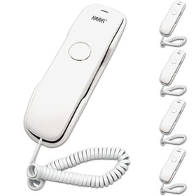 Resim KAREL Tm902 Kablolu Duvar Tipi Analog Telefonu Beyaz 5'li Fırsat Paketi 