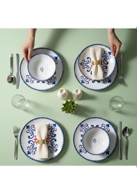 Resim Güral Porselen Atina 24 Parça Yemek Takımı 8621 Mavi 