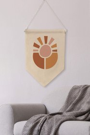 Resim Balkon Duvar Dekoru, Pinterest Oda Dekoru, Boho Kanvas Flama Askılı Duvar Örtüsü Ve Süsü NO:462 - Renkli - 7 / 70 x 100 