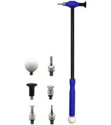 Resim Honmex Mavi Nilon-karbon Fiber Arabaları Çıkıntı Tamiri Çekiçi, 6 Değiştirilebilir Uçlu Gövde Düzeltme Aracı 41.5cm 