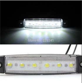 Resim Sanel 24V 6LED BEYAZ İNCE DİZAYN BASAMAK AYDINLATMA SİDE MARKER YÜZEY MONTAJ 