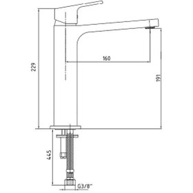 Resim Eca Tiera 10218800 Orta Boy Tip Lavabo Bataryası Mat Siyah 