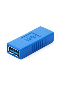 Resim USB 3.0 Dişi - Dişi Ek Çevirici Dönüştürücü Ara Aparat Adaptör 
