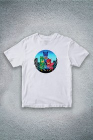 Resim Darkiakids Pijamaskeliler Özel Tasarım Baskılı Unisex Çocuk Tişört 