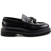 Resim Siyah Leather Erkek Loafer Ayakkabı E01901494141 Siyah 