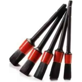 Resim Ucuztekno 5 Adet Oto Detaylı Temizleyici Araç İçi Temizlik Fırça Seti Koltuk Döşeme Kapı Toz Alma Fırçası 