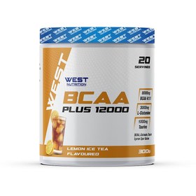 Resim West BCAA Plus 12000 Glutamin Taurin 300g Ice Tea Limon Aromalı Kompleks Amino 
