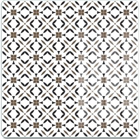 Resim Decovetro Cam Kesme Tahtası ve Sunumluk Kare Kahverengi Geometrik Desenli 30X30 cm 