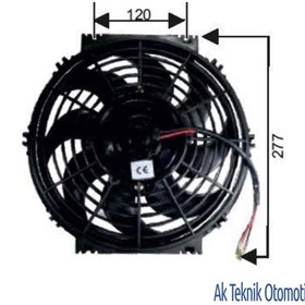 Resim Fan Motoru 24V Universal Pervaneli 10 Inch Ters 504634314 