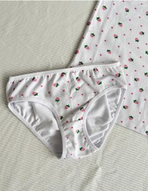 Resim Alya Underwear Kız Çocuk Baskılı Ip Askılı Atlet Ve Slip Takımı Çilek Baskılı 