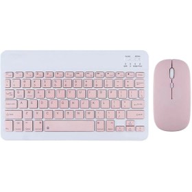Resim MİCROTECH Apple İpad MW742TU/A Uyumlu Klavye Mouse Set Pembe 