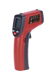 Resim Endüstriyel Enstrüman: Kızıl Renkli Düşük Pil Göstergeli, Dokunmadan -50 C/+380 C Aralığında Sıcaklık Ölçer Pil Yok 