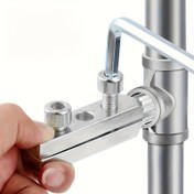 Resim Kilitli Somunlu Ayarlanabilir Metal Boru Anahtarı Aracı - Sıkı Alanlar İçin Ağır Hizmet Tipi Çelik Çıkarma Aracı, Kolay Su Musluğu ve Açılmış Vana Bakımı İçin Ergonomik Tasarım, Bağlayıcılar Dahil Değildir, Musluk Tamir Aracı, Sağlam İnşaat 
