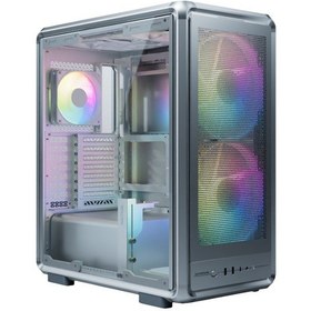 Resim Cooler Master Masterframe 500 Mesh Argb 200mm Tempered Glass Usb 3.2 Silver E-atx Mid Tower Kasa 