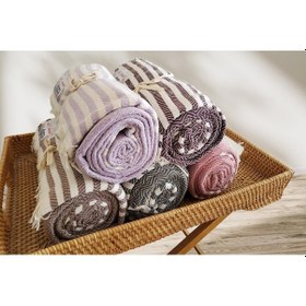 Resim Aksu Summer Line Çok Amaçlı Örtü Pike Koltuk Örtüsü 170x220 Bordo Bordo 