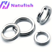 Resim Natufish 50 adet Paslanmaz Çelik Balıkçılık Ayrılmış Halkalar, Tuzlu Su Taze Su Terminal Tackle, Döner Kancası, Yüksek Güçlü, Koroziyona Dayanıklı, Ramazan Balıkçılık Teması ile 