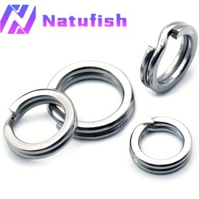 Resim Natufish 50 adet Paslanmaz Çelik Balıkçılık Ayrılmış Halkalar, Tuzlu Su Taze Su Terminal Tackle, Döner Kancası, Yüksek Güçlü, Koroziyona Dayanıklı, Ramazan Balıkçılık Teması ile 