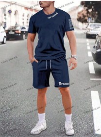 Resim Tarzsokak Homme Erkek Yazılı Baskılı T-shirt Ve Şort Takım Siyah 