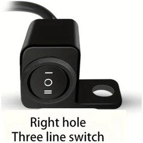 Resim Tongdashop Motorcycle Switch, Çok Fonksiyonlu, Kolay Kullanım, Sağ Delik Üç Çizgi, Dayanıklı Yapı 